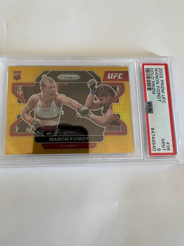 2022 UFC Prizm Manon Fiorot RC GOLD #4/10 PSA 9