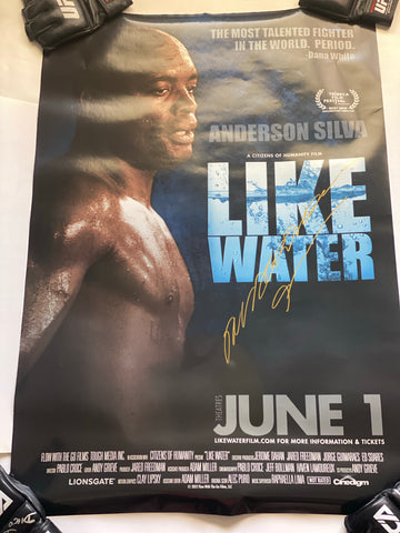 Anderson Silva “Like Water” Autographed Movie Poster