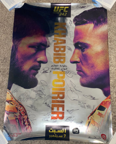 UFC 242 Autographed Poster #34/125 SBC