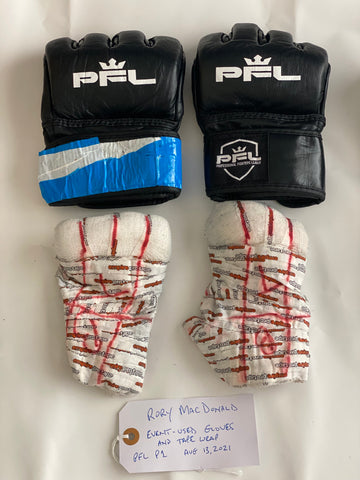 Rory Macdonald PFL Fight Worn Gloves & Handwraps