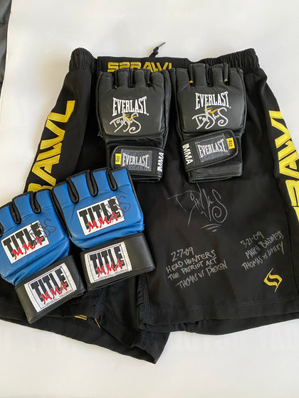 Din Thomas Fight Worn Gloves & Shorts