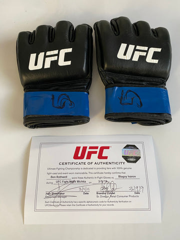 Ben Rothwell UFC Fight Worn Gloves