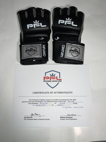 Aspen Ladd PFL Autographed Fight Worn Gloves