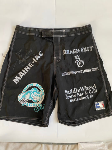 Tim “The Maniac” Sylvia Autographed Fight Worn Shorts