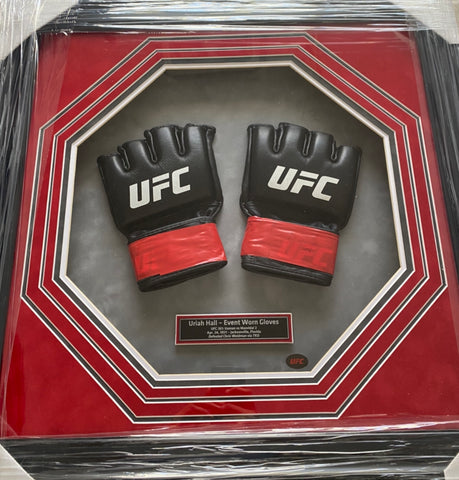 Uriah Hall UFC 261 Fight Worn Gloves *FRAMED*