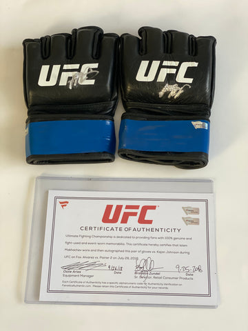 Islam Makhachev Autographed UFC Fight Worn Gloves