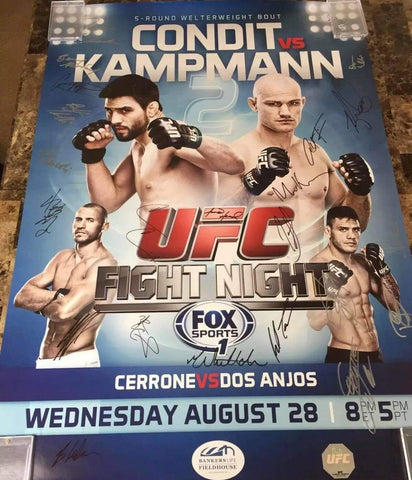 UFC Fight Night Condit vs Kampmann 2 Autographed Poster