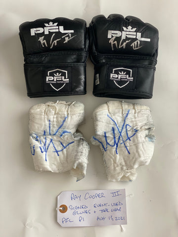 Ray Cooper III PFL Fight Worn Gloves & Handwraps